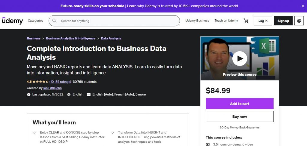 Retail Analytics Course: Complete Introduction to Business Data Analysis 