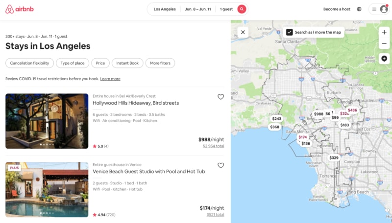 airbnb ux design examples