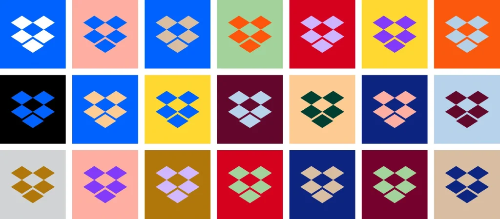 dropbox color pallete