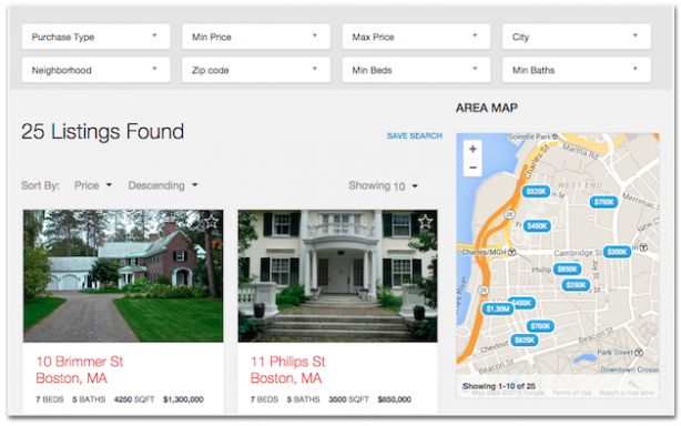 real estate map features
