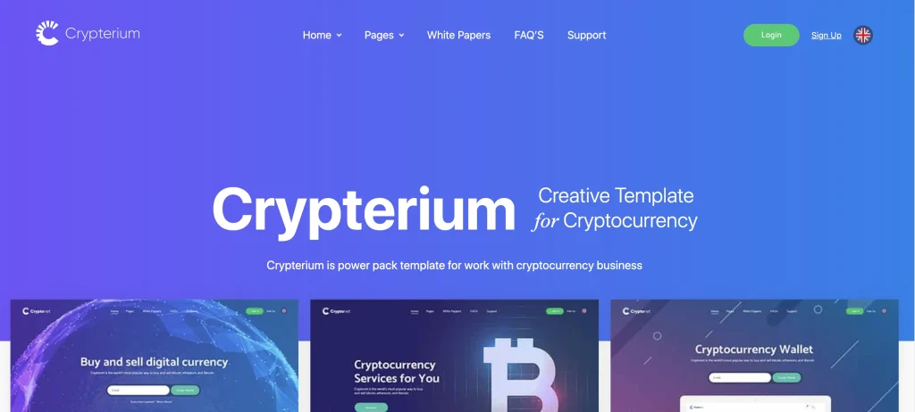 Crypterium - NFT & Cryptocurrency Theme