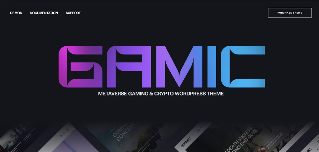 Gamic - Metaverse Gaming & Crypto WordPress Theme