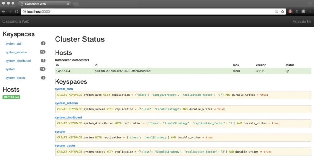 cassandra web database