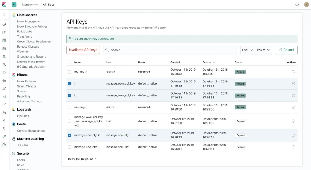 elasticsearch web database