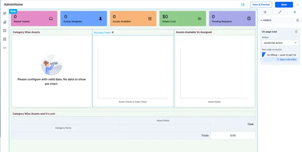 Low code platforms Kissflow interface