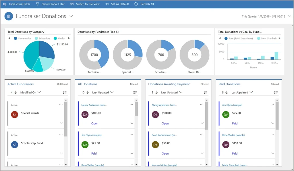 Microsoft Power Platform interface 