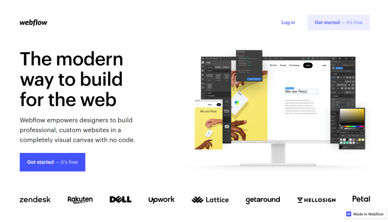 Webflow Low Code Web Builder 
