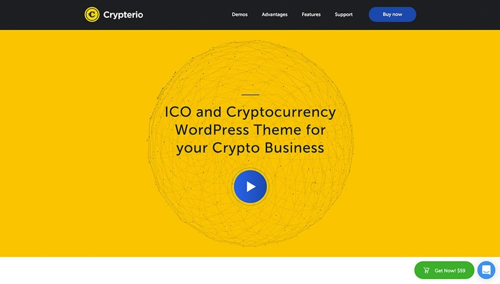Cryptocurrency wordpress theme