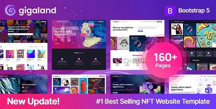 Gigaland NFT Marketplace WordPress Themes