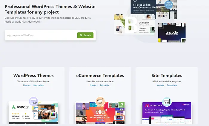 ThemeForest offers a dozen of templates