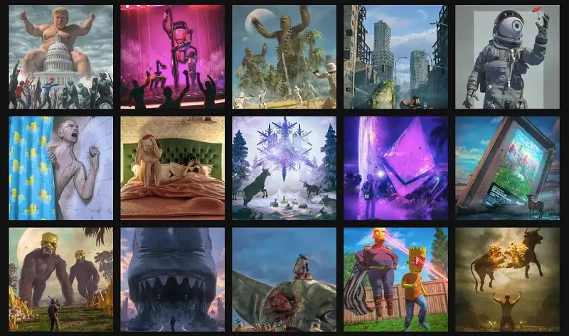 A few arts of “The First 5000 Days” collection
